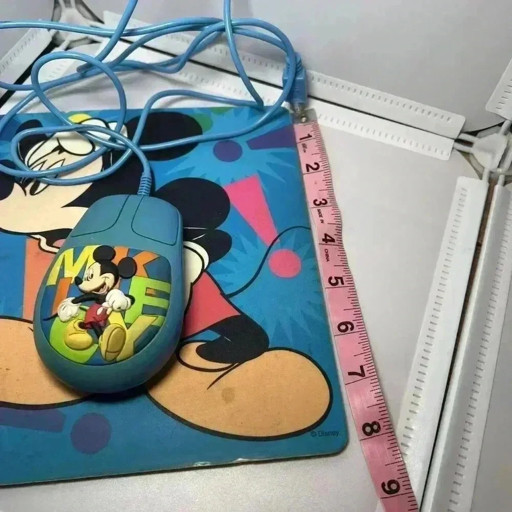 Vintage Disney Mickey Mouse Pad With Computer Mouse